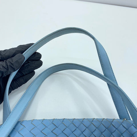 BOTTEGAVENETA INTRECCIATO Tote Bag leather blue WS32585