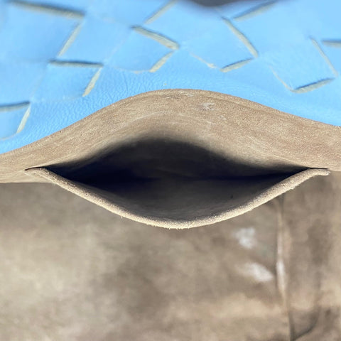 BOTTEGAVENETA INTRECCIATO Tote Bag leather blue WS32585