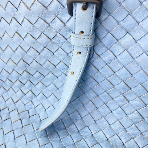 BOTTEGAVENETA INTRECCIATO Tote Bag leather blue WS32585