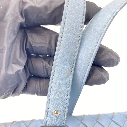 BOTTEGAVENETA INTRECCIATO Tote Bag leather blue WS32585