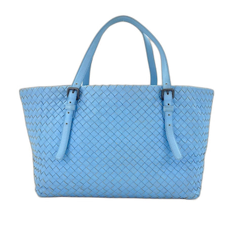 BOTTEGAVENETA INTRECCIATO Tote Bag leather blue WS32585