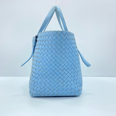 BOTTEGAVENETA INTRECCIATO Tote Bag leather blue WS32585