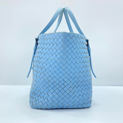 BOTTEGAVENETA INTRECCIATO Tote Bag leather blue WS32585