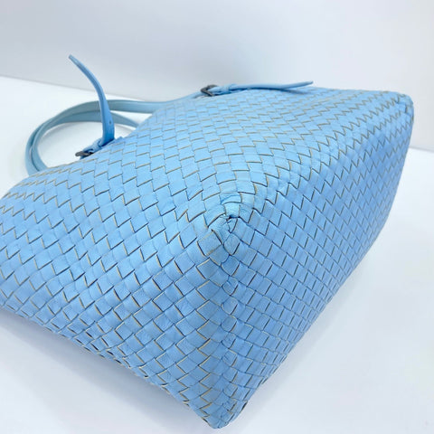 BOTTEGAVENETA INTRECCIATO Tote Bag leather blue WS32585
