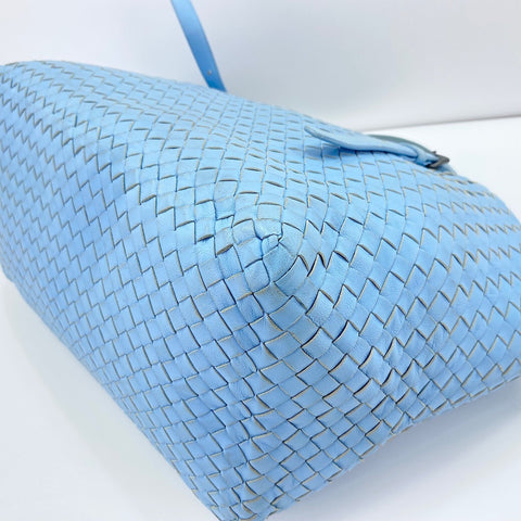 BOTTEGAVENETA INTRECCIATO Tote Bag leather blue WS32585