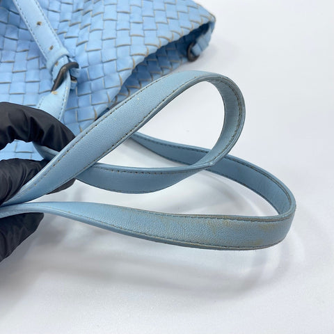 BOTTEGAVENETA INTRECCIATO Tote Bag leather blue WS32585