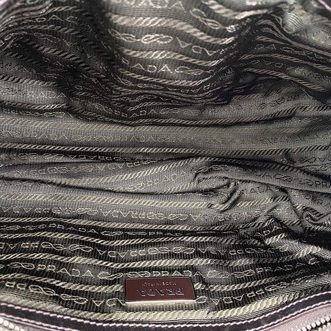 PRADA Handbag leather gray WS32588