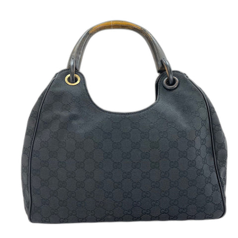 GUCCI Wood handle Shoulder Bag black WS32590