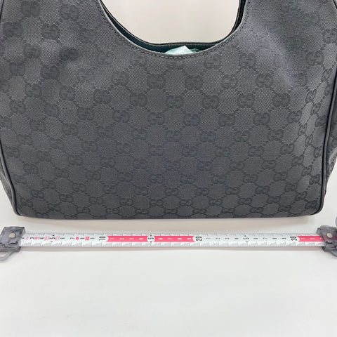 GUCCI Wood handle Shoulder Bag black WS32590