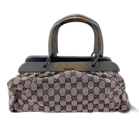 GUCCI Wood handle Handbag pink WS32595