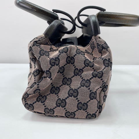 GUCCI Wood handle Handbag pink WS32595