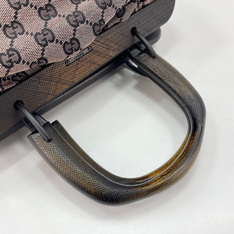 GUCCI Wood handle Handbag pink WS32595