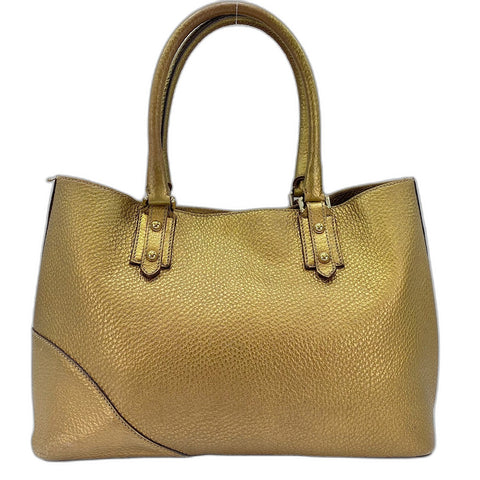 GUCCI Horsebit Handbag leather gold WS32598