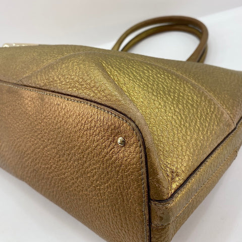 GUCCI Horsebit Handbag leather gold WS32598