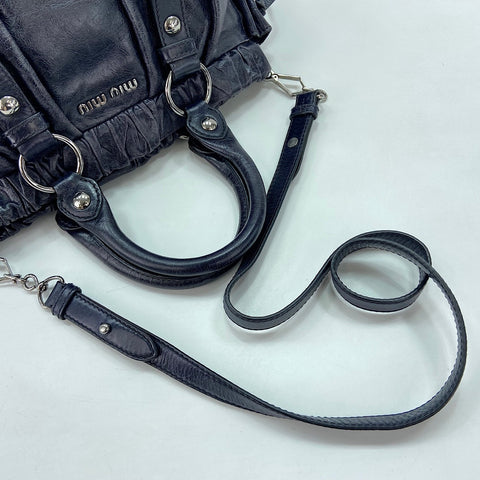 Miu Miu 2WAY Handbag leather black WS32599