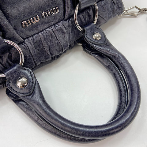 Miu Miu 2WAY Handbag leather black WS32599