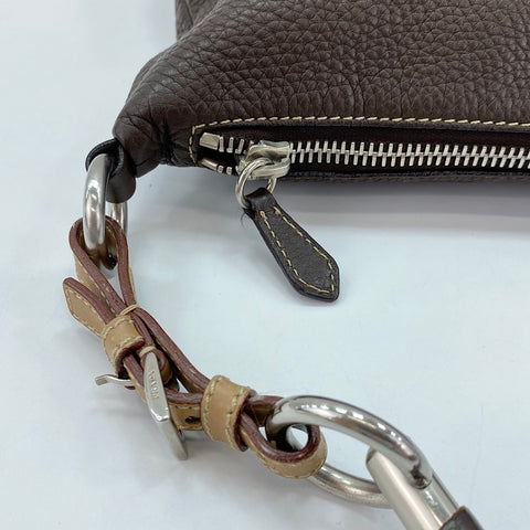 PRADA Shoulder Bag leather Brown WS32600