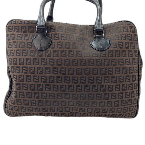FENDI Zucchino Handbag canvas Brown WS32601
