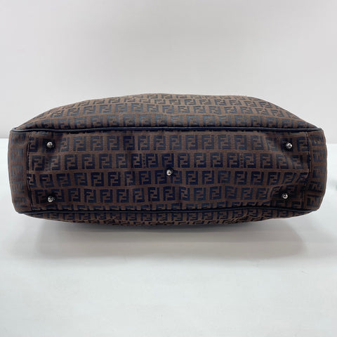 FENDI Zucchino Handbag canvas Brown WS32601