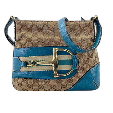 GUCCI Horsebit Shoulder Bag beige WS32604