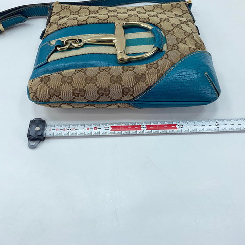 GUCCI Horsebit Shoulder Bag beige WS32604
