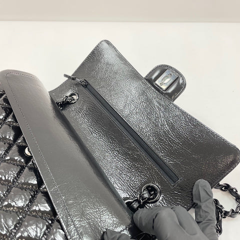CHANEL Matelasse 25 Shoulder Bag PVC black WS32606