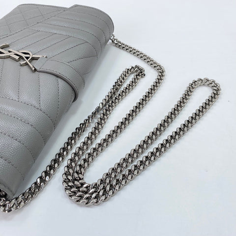 YVES SAINT LAURENT Envelope Cassandra Shoulder Bag gray WS32608
