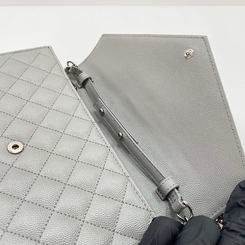 YVES SAINT LAURENT Envelope Cassandra Shoulder Bag gray WS32608