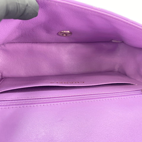 CHANEL Mini matrasse Shoulder Bag enamel purple WS32610