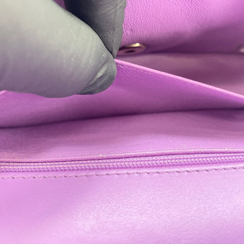 CHANEL Mini matrasse Shoulder Bag enamel purple WS32610