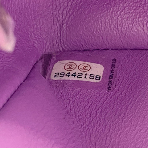 CHANEL Mini matrasse Shoulder Bag enamel purple WS32610