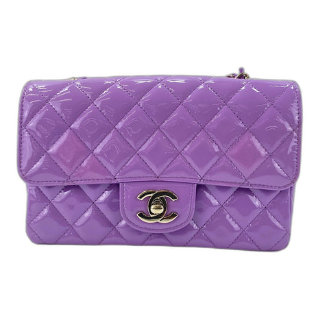 CHANEL Mini matrasse Shoulder Bag enamel purple WS32610