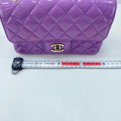 CHANEL Mini matrasse Shoulder Bag enamel purple WS32610