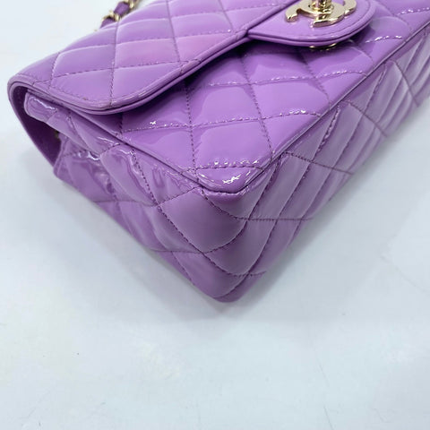CHANEL Mini matrasse Shoulder Bag enamel purple WS32610