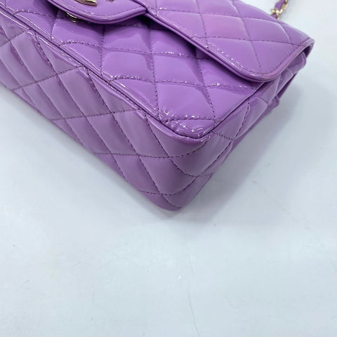 CHANEL Mini matrasse Shoulder Bag enamel purple WS32610