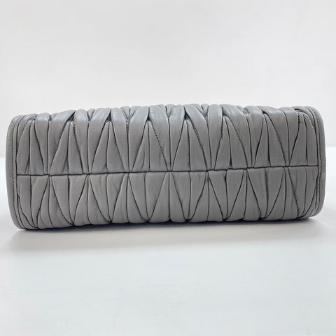 Miu Miu Materasse 2WAY Handbag leather gray WS32613