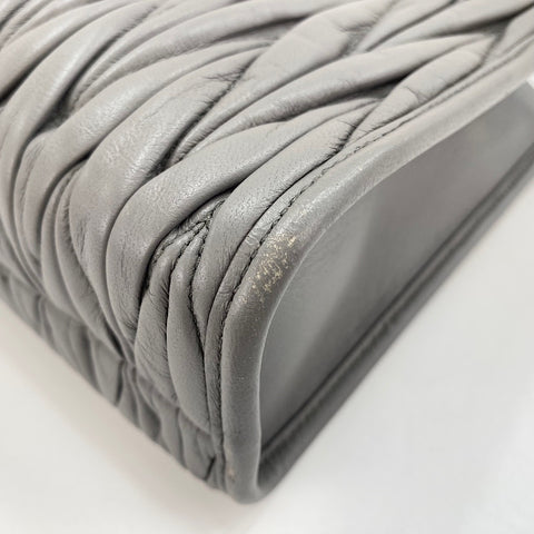 Miu Miu Materasse 2WAY Handbag leather gray WS32613