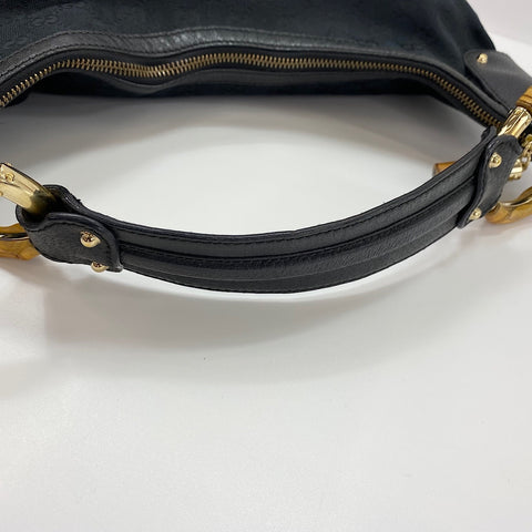 GUCCI Bamboo Shoulder Bag black WS32615