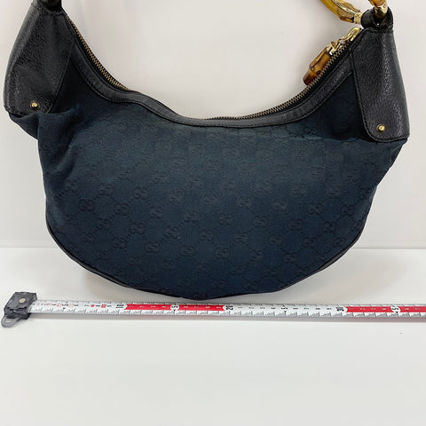GUCCI Bamboo Shoulder Bag black WS32615