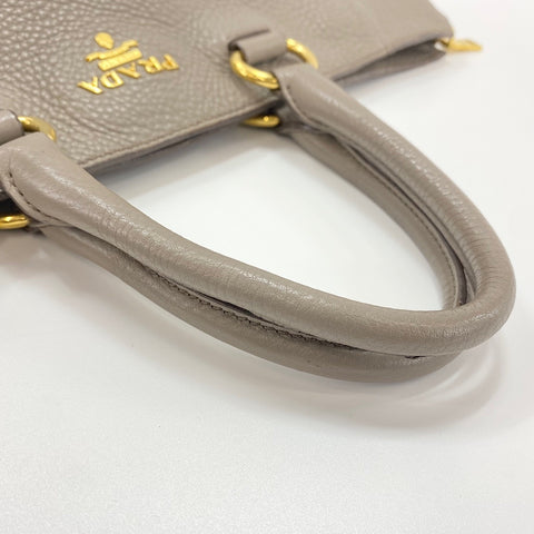 PRADA Vittello Dino 2WAY Tote Bag leather beige WS32616