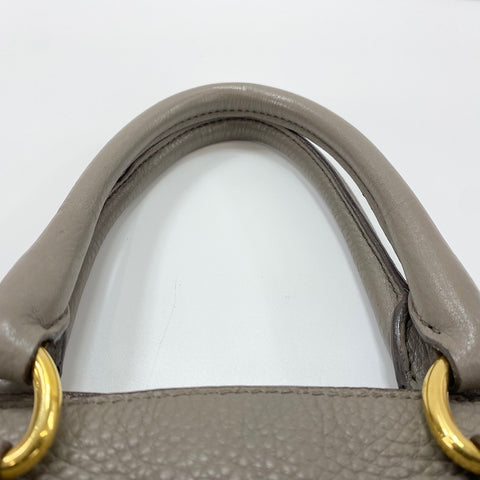 PRADA Vittello Dino 2WAY Tote Bag leather beige WS32616