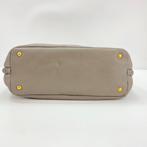 PRADA Vittello Dino 2WAY Tote Bag leather beige WS32616