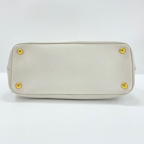 PRADA Galleria Medium 2WAY Handbag leather white WS32617