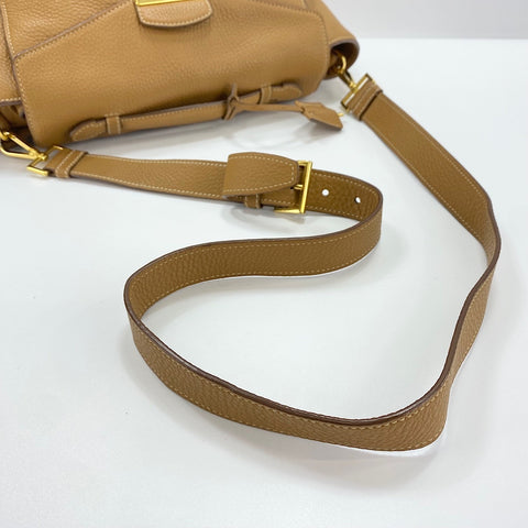 PRADA 2WAY Shoulder Bag leather Brown WS32618