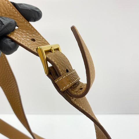 PRADA 2WAY Shoulder Bag leather Brown WS32618