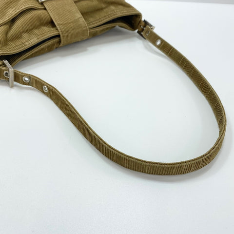 FENDI Mamma bucket Shoulder Bag Corduroy beige WS32622