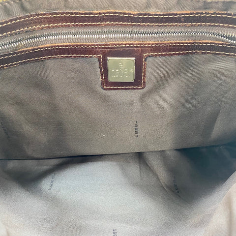 FENDI Mamma bucket Shoulder Bag Corduroy beige WS32622