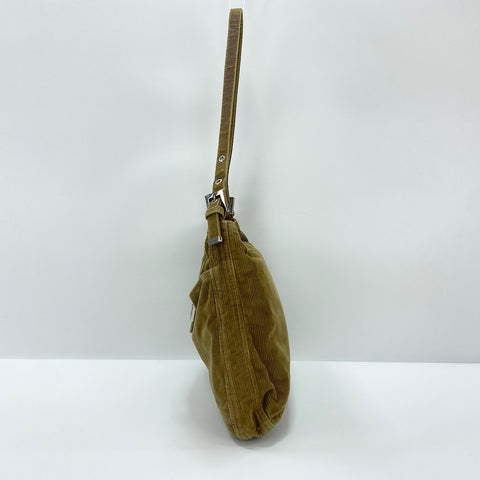 FENDI Mamma bucket Shoulder Bag Corduroy beige WS32622
