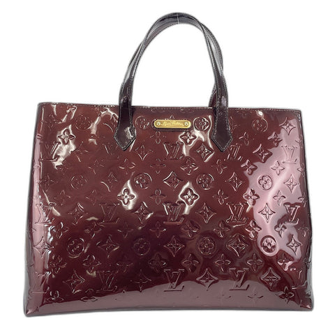 LOUIS VUITTON Wilshire PM Handbag Vernis Brown WS32624