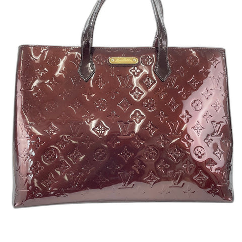 LOUIS VUITTON Wilshire PM Handbag Vernis Brown WS32624